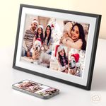 Zcyge Smart Cloud Digital Photo Frame Wifi 10.1 Inch Recording Picture Frames Built in 32GB Electronic photo frame with Video Clips and Photos Instantly Share via Email or App,Auto-Rotate(B & W)