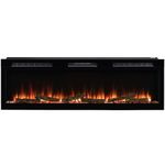 Dimplex Sense Optiflame Media Wall Fire, Black Wall Mount or Recess, Built-In Electric Fireplace, With 13 Colour Themes, 3 heat settings, Remote & Wi-Fi Controls, 60"/ 153.3cm