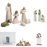 Willow Tree Nativity Set with Shepherd + Animals + Creche