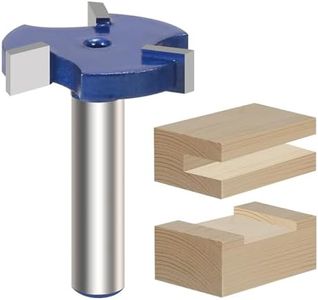 Vearter CNC Spoilboard Surfacing Router Bit, 6.35mm Shank Slab Flattening Router Bit, 3 Wings Carbide Rabbet Slot Cutter for Woodworking, Wood Planing - 25.4mm D, 6.35mm H