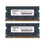 4GB Kit (2x2GB) PC2-6400 RAM, DDR2 800MHz SODIMM 2RX8 CL6 1.8V 200pin Memory RAM for Laptop Notebook Computer