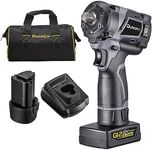 Durofix 12V Brushless Stubby 1/2" Cordless Impact Wrench Tool Kit,400 ft-lb,3-Stage Auto Shutoff,ETC,Smart Reverse,LED,Compact 5.2" 2.2 lbs,2 Batteries(4.0+2.0Ah),Charger,Bag,RI12184-4-P2G
