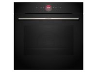 Bosch HBG7341B1, Series 8 Smart Built-in Oven, 60 x 60 cm,Black, Dirt-Repellent & Self-Cleaning, Air Fry, Bosch Assist Automatic, 3D Hot Air, Colour Touch Screen & Operating Ring