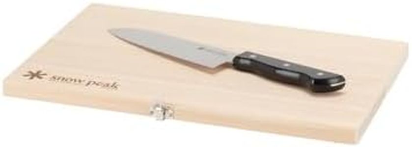 Snow Peak Folding Cutting Board and Knife Set, Chopping Block for Kitchen to Camp, Large