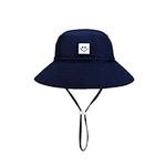 HSYZZY Baby Sun Hat Smile Face Toddler UPF 50+ Sun Protective Bucket hat Nice Beach hat for Baby Girl boy Adjustable Cap - Blue - 2-4 Years