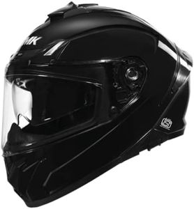 SMK Helmets - Typhoon - Unicolour - Gloss Black - Dual Visor Full Face Helmet (GL200 - Large - 580 MM)