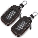 2 Pieces Leather Car Key Chain Case Holder Car Key Case Key Fob Protector Car Key Fob Cover Case