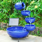 Sunny fountains P 004 C Solar Cascade Fountain Ceramic Blue