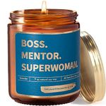 Boss Gifts for Women - Natural Soy Candle - Best Boss Ever Gift for Christmas Birthday or New Job Promotion, Thank You Gift for Mentor Manager or Supervisor | Co Worker Leaving Farewell Retirement