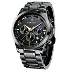 BY BENYAR Mens Watches Chronograph Stainless Steel Waterproof Date Analog Quartz Watch Business Casual Fashion Wrist Watches for Men