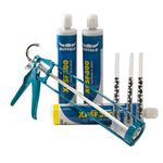 Polyester Resin Fixing Kit 3 x 300ml cartridges and skeleton gun strong chemical anchor Buffalo by Chemfix