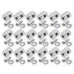 Kmise Banjo Brackets Lugs Bolts for Banjo Parts Replacement Chrome Plated 18 Set