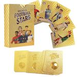 World Cup 2024 football star cards, 55 gold foil football cards, gold football cards for football fans and collectors, Euro 2024 football cards