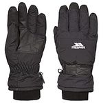 Trespass Gohan II, Black, 10/12, Warm Padded Waterproof Gloves Kids Unisex, Age 10-12, Black