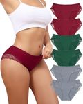 LEVAO Cotton Underwear for Women, Womens Underwear Breathable Stretch Bikini Cheeky Panties Hipster S-XXL