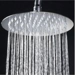 8 Inch Rainfall Shower Head, 360° Adjustment Angle Stainless Steel Fixed Shower Head, Ultra-Thin Mirror-Like Look, 91 Spray Nozzle Replacement Shower Head for Bathroom