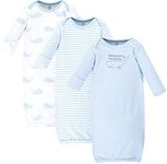 Touched by Nature Unisex Baby Organic Cotton Gowns, Whale, Preemie