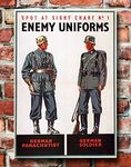 WB12 Vintage WW2 Spot German Enemy Uniforms Soldier & Parachutist British WWII War Poster Re-Print - A3 (432 x 305mm) 16.5" x 11.7"