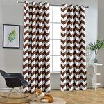 Home Fashion Room Darkening Chevron Print Curtains