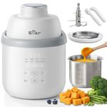 Bear NutriEase AllStage Stainless Steel Baby Food Blender, OneStep Food Processor Steamer Blender Puree Maker, Auto 3-Stage Settings for Healthy Homemade Baby Puree,Preset&Self Clean Function,BPA-Free