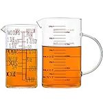UMEIED Glass Measuring Cup Set, 2 P