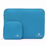 Laptop Sleeve Case with Small Accessory Bag – Compatible with Apple MacBook Pro, Air, Microsoft Surface, Chromebook and Notebook Computers – Highly Water Repellent, Soft Plush Inner Protector Cover