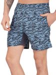 NEVER LOSE Mens 5" Swim Trunks with Zipper Pockets Quick Dry Beach Board Shorts for Men Swimsuit Swimwear with Mesh Lining (Small, 2050A)