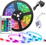 Errol 5 Meter LED Strip Lights,5050 SMD 300 Led RGB Strip Light with Adaptor,Operated with 16 Modes Remote Controller Multicolor LED Lights for Home Decoration, Diwali, Ceiling, TV.