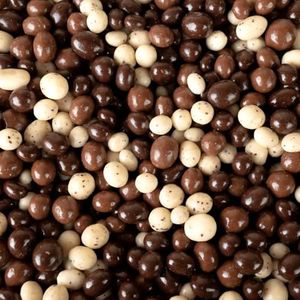 Chocolate Covered Espresso Coffee Beans Tri-Colored, 2-Pound Pack - Milk, Dark, White