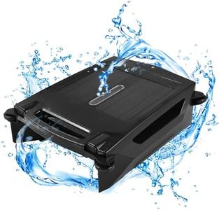 LAPOOH Solar Powered Cordless Robotic Pool Cleaner with Dual Charging 2 Cleaning Modes Auto Obstacle Avoidance and Escape Function Rechargeable Pool Skimmer Robot with 2500mAh Battery Removable Basket