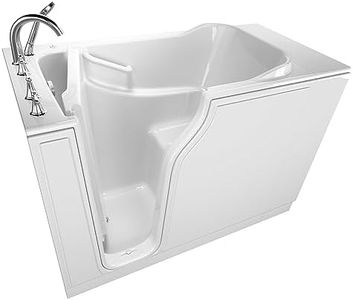 Safety Tubs SSA6030LA-WH Gelcoat Entry Series Walk-In Tub Air Massage System, 60 in x 30 in, White