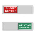 2 Pack Privacy Sign Holder, Office Door Slide Sign - Welcome Please Knock Sign/Do Not Disturb for Home Office Meeting Restroom Hotel Hospital Room