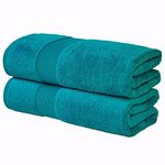 Fabstyles Super Soft and Absorbent Bath Sheet, Luxury Extra Large Bath Towels for Spa, Home, & Hotel, Quick Dry Towels, Set of 2, 35 x 70 Inches, Ice Blue