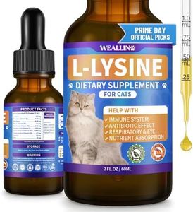 L-lysine Supplement for Cats, Immune Support for Cats, Support for Feline Respiratory, Sneezing, Runny Nose, Eye Function, Helps Strengthen Natural Defenses, Chicken Flavor, 60 ml/2 Fl Oz