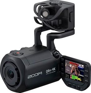 ZOOM Q8n-4K 4K Video Camera for Musicians – 4k UHD camcorder with 4-track audio, XLR/Line, professional picture and sound for film, music, live streaming, creative content, black