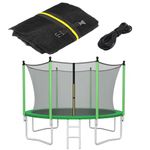 Synoratory Trampoline Net for 12 Ft Round Frame Trampoline, Weather-Resistant Breathable Replacement Enclosure Net with Adjustable Straps, Net Only