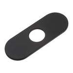 uxcell 6 Inch Hole Cover Deck Plate Escutcheon, Stainless Steel Sink Cover Plate for Bathroom or Kitchen Sink Faucet, Oval Black