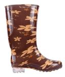 HILLSON MERICOM M1 - M6 Fashion Rain and Occupational Gumboots for Women and Girls Multicolour (Brown, 4)