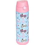 Snug Kids Flask - Stainless Steel Insulated Water Bottle with Straw for Children/Toddlers (Girls/Boys) - Kitty, 500ml