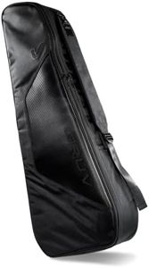 Gruv Gear GigBlade 3 Hybrid Side Carry Acoustic Guitar Travel Bag with Padded Interior, Large Zippered Pockets, Water Repellent Fabric & Removable Neck Brace - Gig Bag with Global Recovery Tag - Black