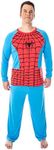 Marvel Men's Spiderman Classic Superhero Costume Raglan Shirt and Pants 2 Piece Pajama Set (XL)