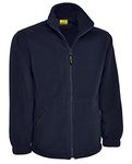 MIG - Mud Ice Gravel Mens Full Zip Classic Fleece Jackets Sizes XS to 4XL Suitable for Work & Leisure (XL - Extra Large, Navy Blue)