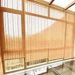 Zlovne Bamboo Roll Up Window,Bamboo Roman Shade,Blind Sun Shade,Balcony Partition,50% Dimmable,Natural Bamboo Roll Up Shade,for Home/Kitchen/Hotel,with Metal Lifter (W85xH160cm/32x63in)