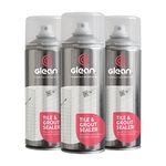 GLEAN Tile & Grout Sealer Spray | CLEAR | Transparent Grout Sealer Waterproof Protection | Bathroom & Kitchen Tile & Grout Protector | Stops Stains, Grease, Mould & Limescale | 3 x 400ml