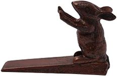 Vintage Cast Iron Mouse Door Stop Wedge by Comfify | Lovely Decorative Finish, Padded Anti-Scratch Felt Bottom Protects Floors