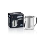 De'Longhi Milk Frothing Pitcher, Stainless Steel, 17 Ounce (500 ml), Barista Tool, Frother Jug for Espresso Machine Coffee Cappuccino Latte Art, DLSC069
