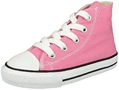 Converse Kids' Chuck Taylor All Star Canvas High Top Sneaker, Pink, 5 M US Toddler, Pink, 5 Toddler