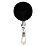ADVANTUS Retractable Heavy Duty ID Reel with Badge Holder, Steel Cord, 24-Inch Extension, Box of 12, Silver/Black (75406)