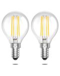 BrightArk 4W E14 LED Filament Golf Ball Bulb,40W Small Edison Screw Light Blub Equivalent, Warm White SES Mini Globe Blub for Chandelier Light, Ceiling Fans, Wall Sconces,AC200-240V