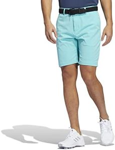 adidas Golf Men's Standard Crosshatch Short, Semi Mint Rush/White, 34